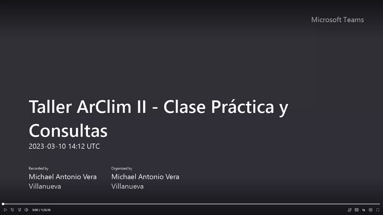 Taller ArClim II   Clase Práctica y Consultas