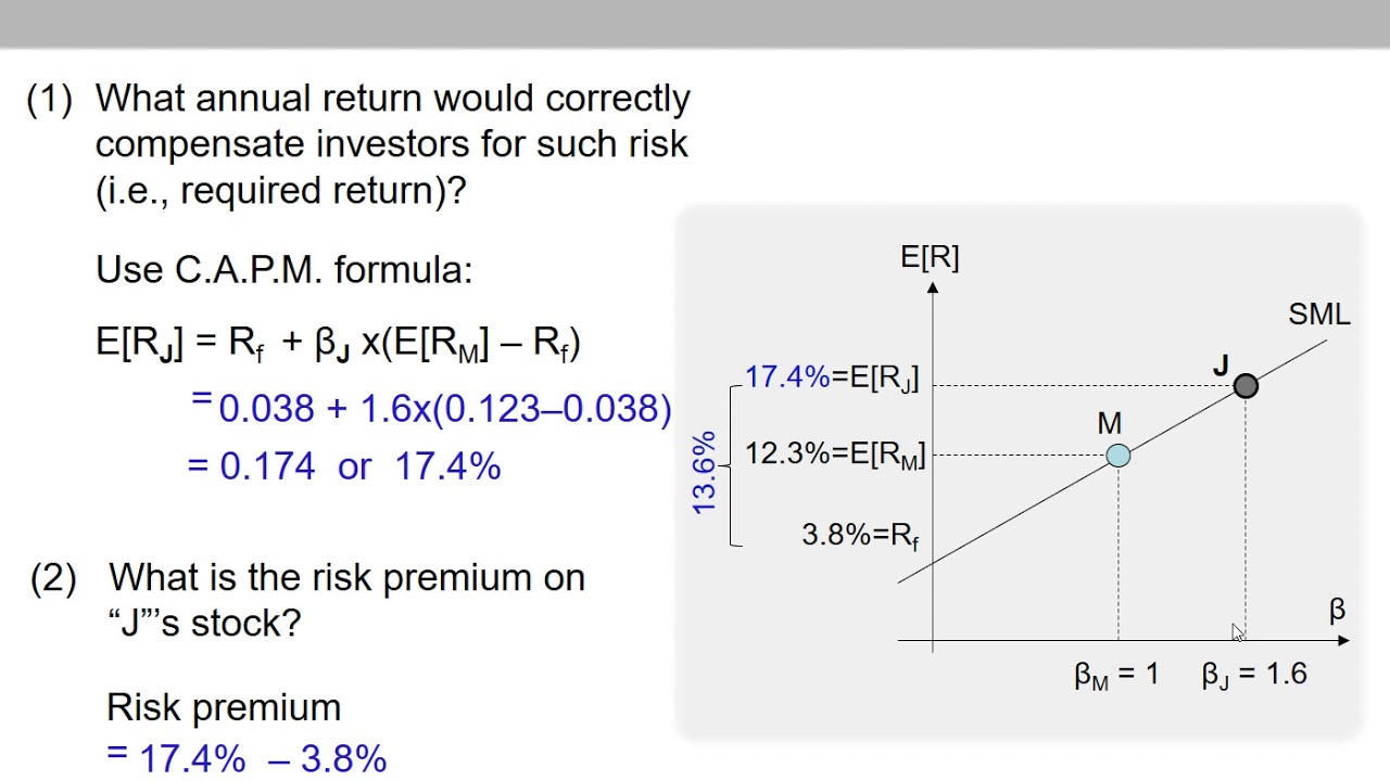 (17 of 20) Ch.13 - Calculations with Capital Asset Pricing Model (CAPM): example