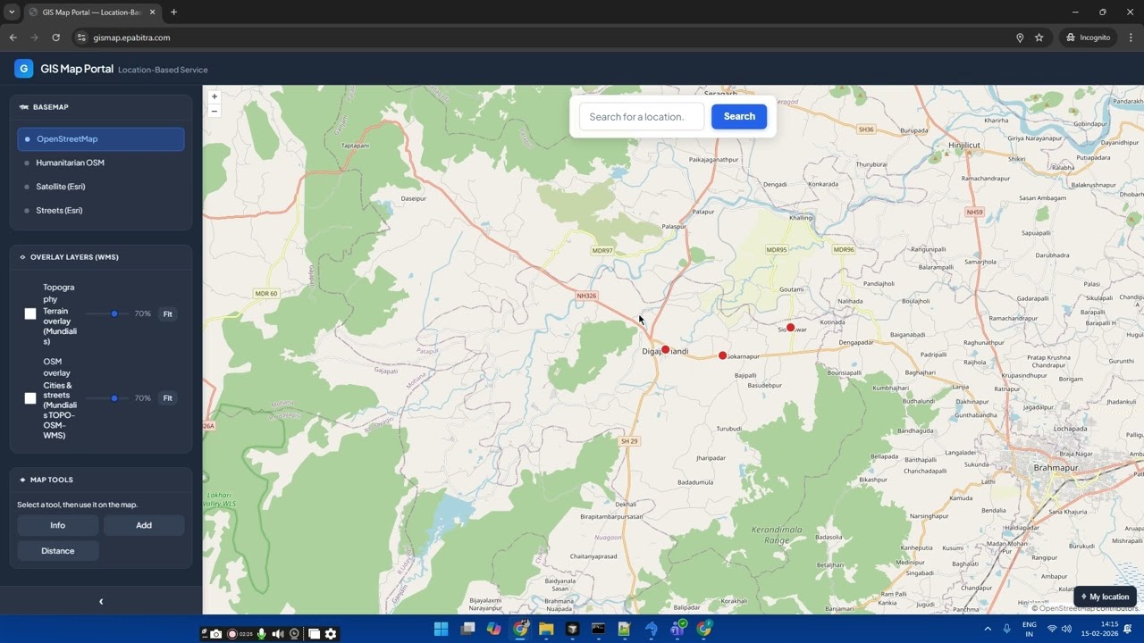 Full-Stack GIS Map Portal | React + OpenLayers + Spring Boot + PostGIS