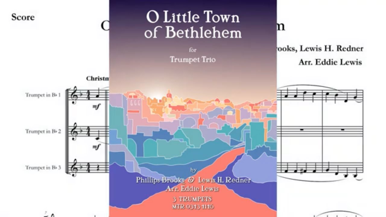 O Little Town of Bethlehem Trumpet Trio Score Video