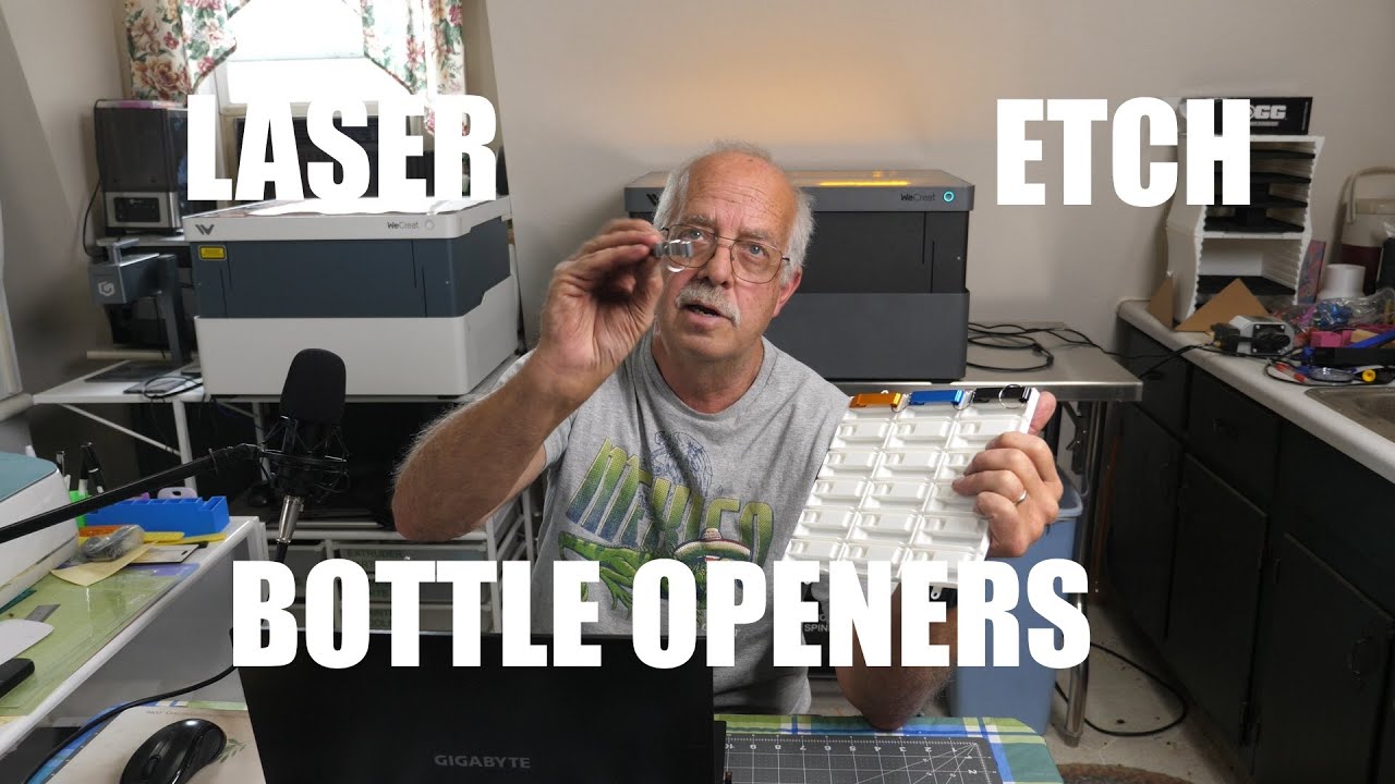 Laser Etch Aluminum Bottle Openers On WeCreat Vision Pro