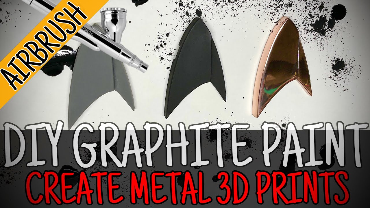 Easy Airbrush Graphite Paint for Electroplating 3d Prints