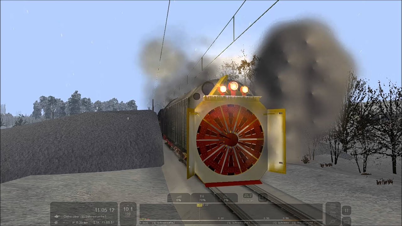 Erste Fahrt mit der DB Schneeschleuder