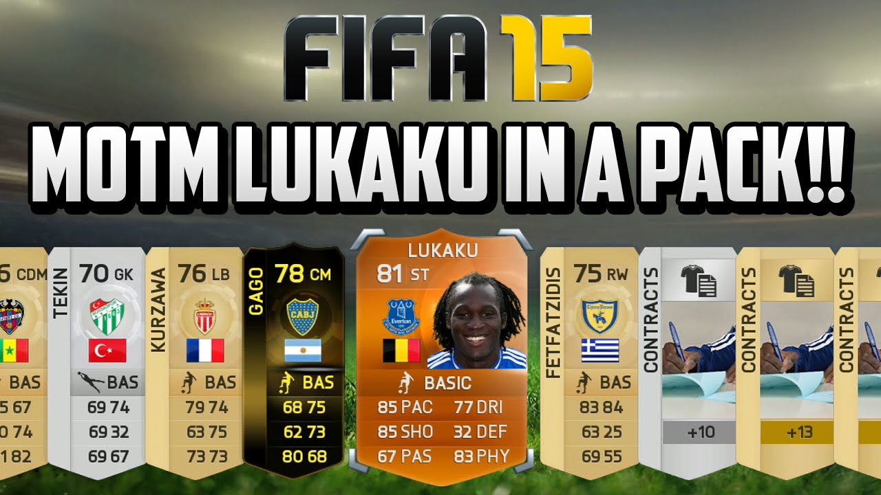 Fifa 15 MOTM LUKAKU IN A PACK! - Fifa 15 MOTM IN A PACK!