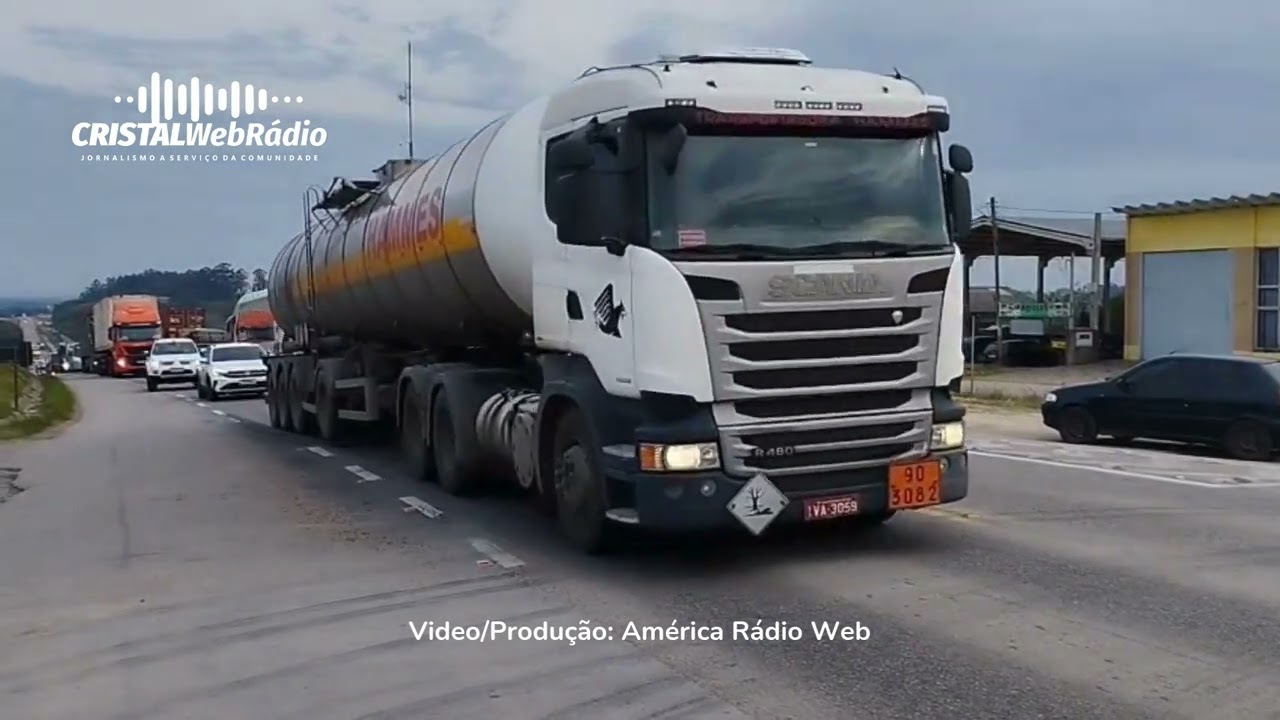 Detonação de rochas causa congestionamento na BR-116 em Cristal e afeta trânsito urbano