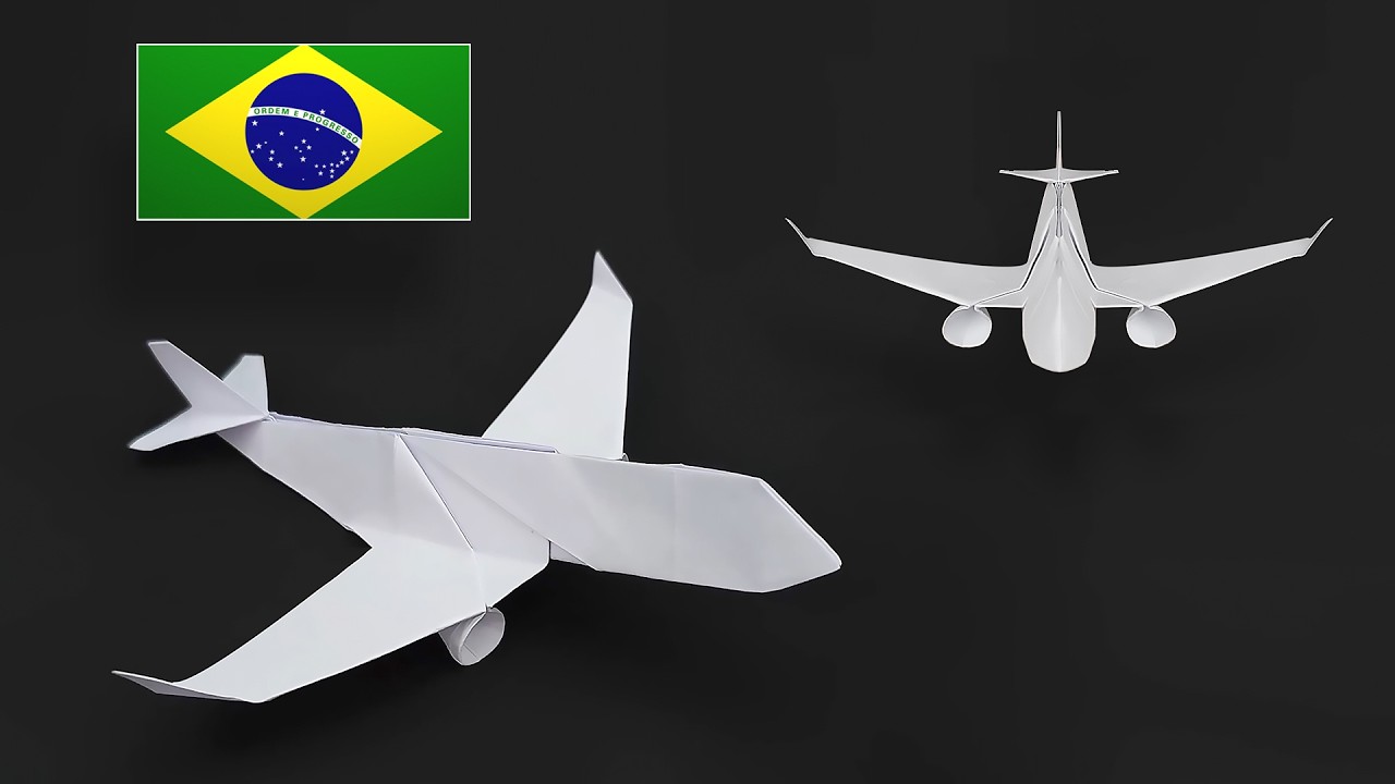 Origami: Avião de Papel Realista - Instruções em Português BR