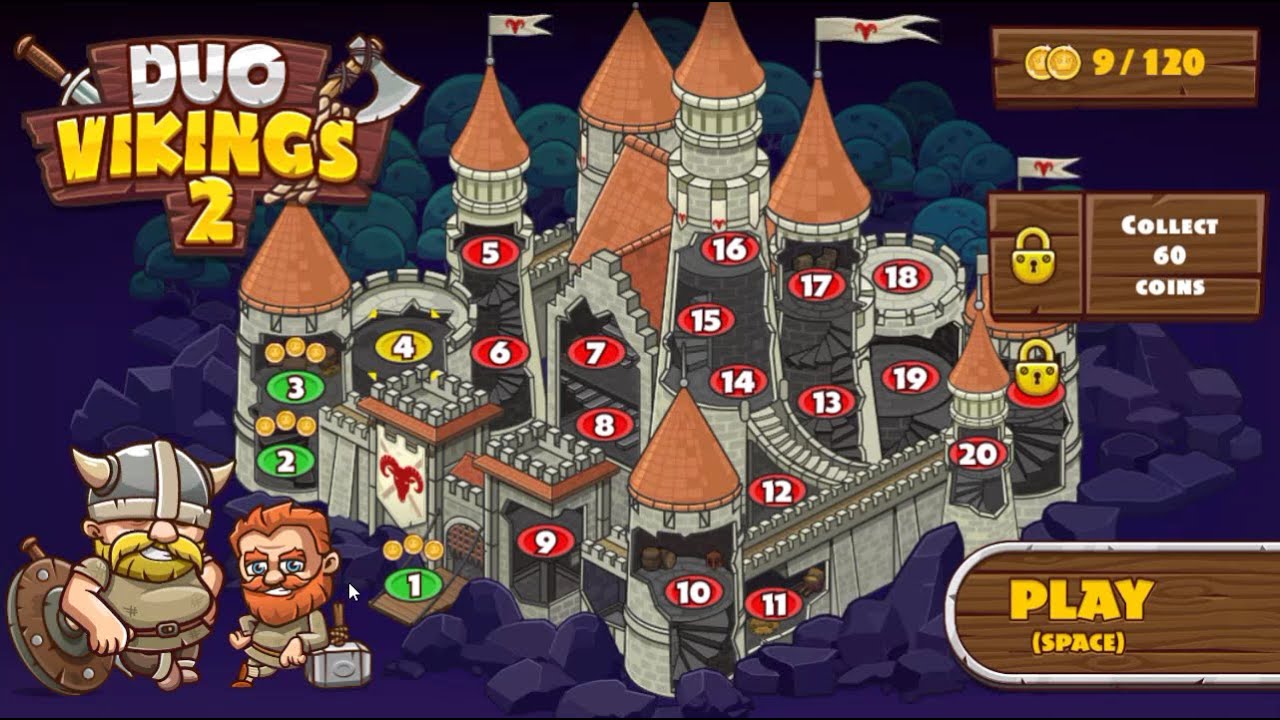 Duo Vikings 2 (Two Player Game)