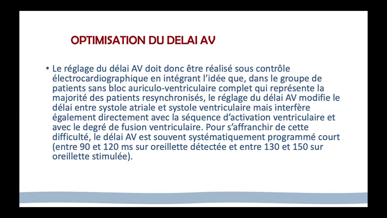 Resynchronisation cardiaque Bases de programmation Dr Emna ALLOUCHE   FR