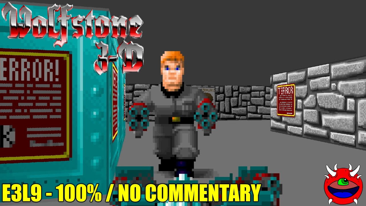 Wolfstone 3D (ECWolf) - E3L9 Boss Floor: BJ Blazkowicz - 100% No Commentary