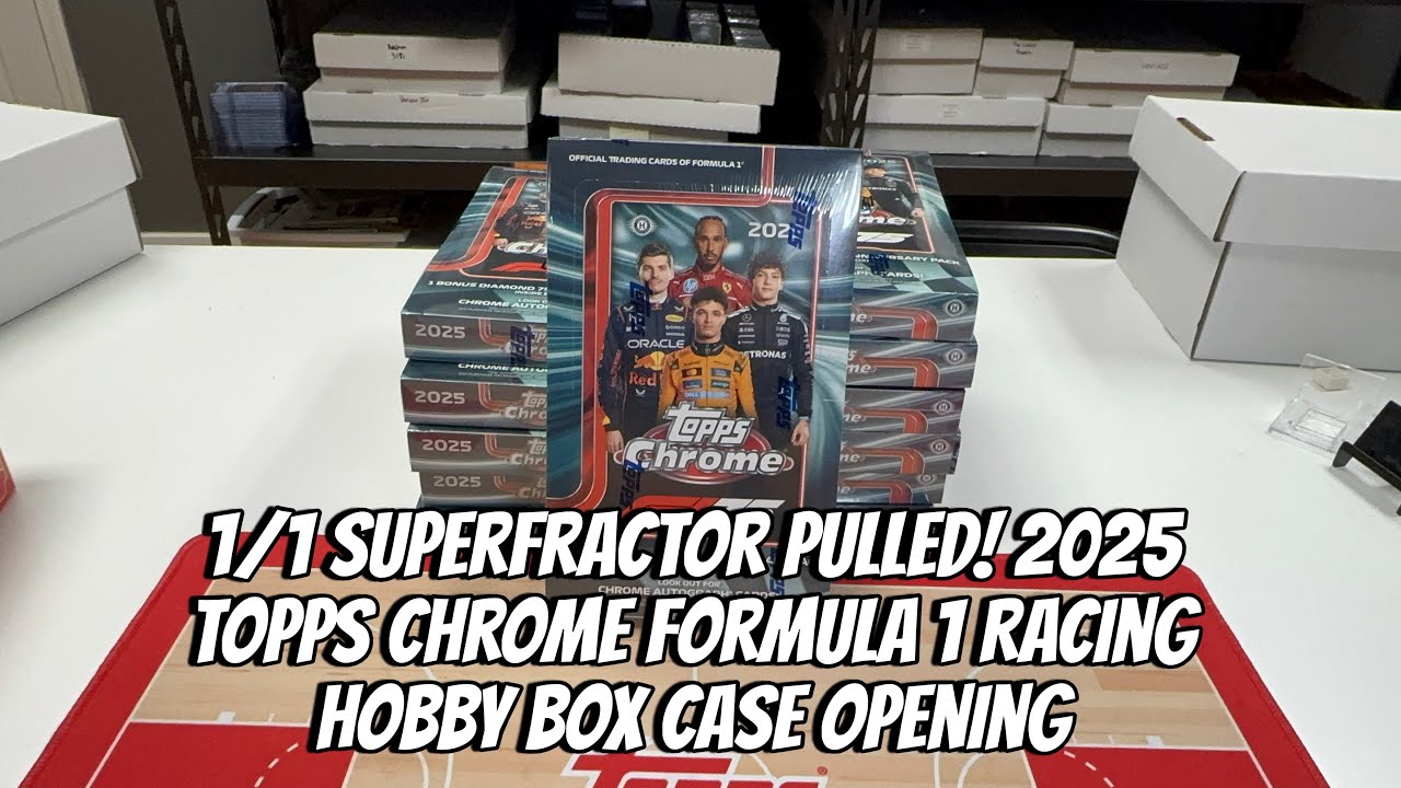 Выпал 1/1 Superfractor! Открыта коробка с коллекционными карточками Topps Chrome Formula 1 Racing...