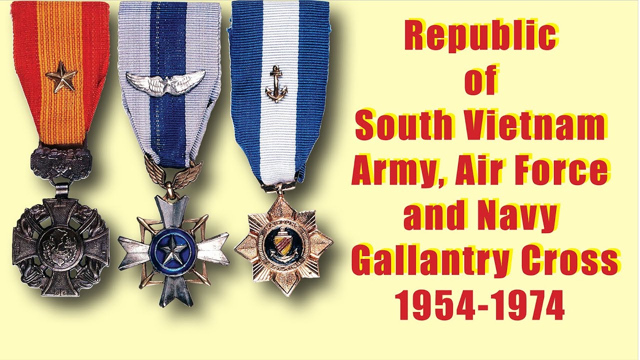 Republic of Vietnam Army, Air Force and Navy Cross of Gallantry 1950-1974,  RVN Crosses of Gallantry