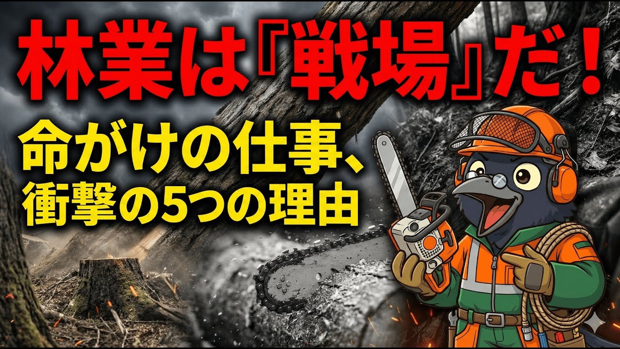 【林業の闇】倒れる木・暴れるチェーンソー・滑る斜面…伐採現場が危険すぎる理由とは？