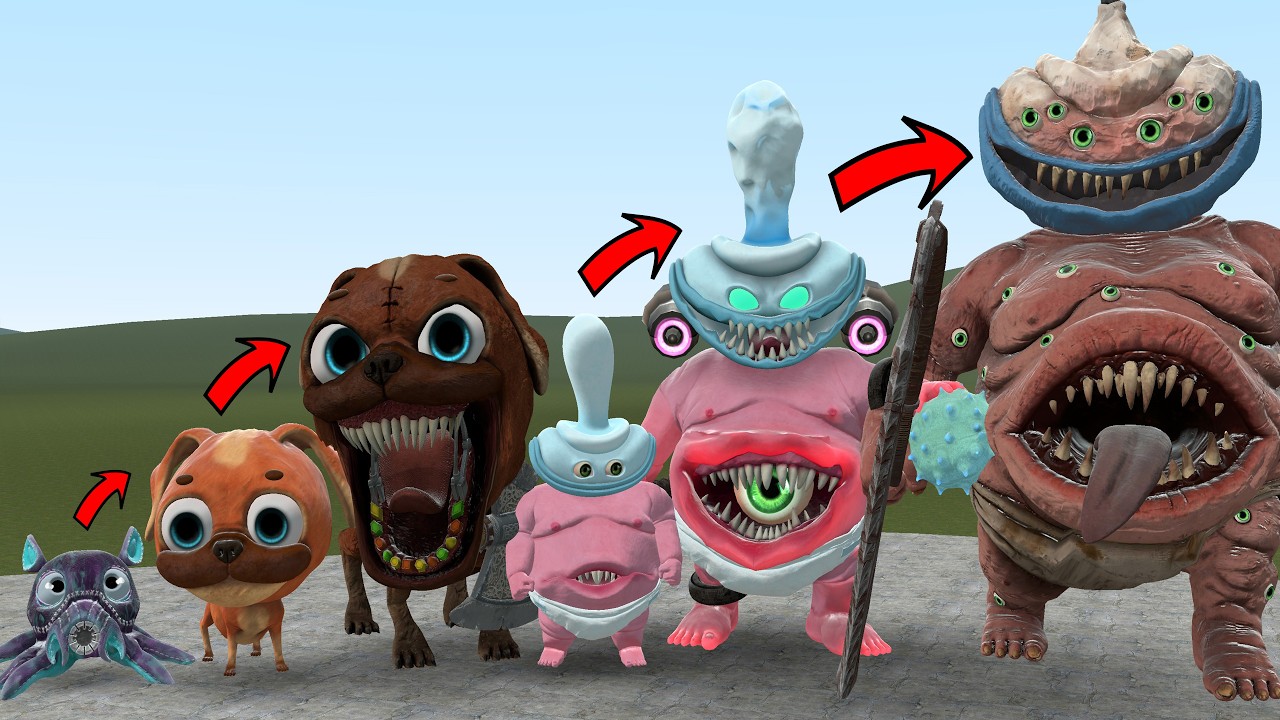 ALL EVOLUTIONS OF DARK PALS 1ST FLOOR MONSTERS In Garry's Mod!