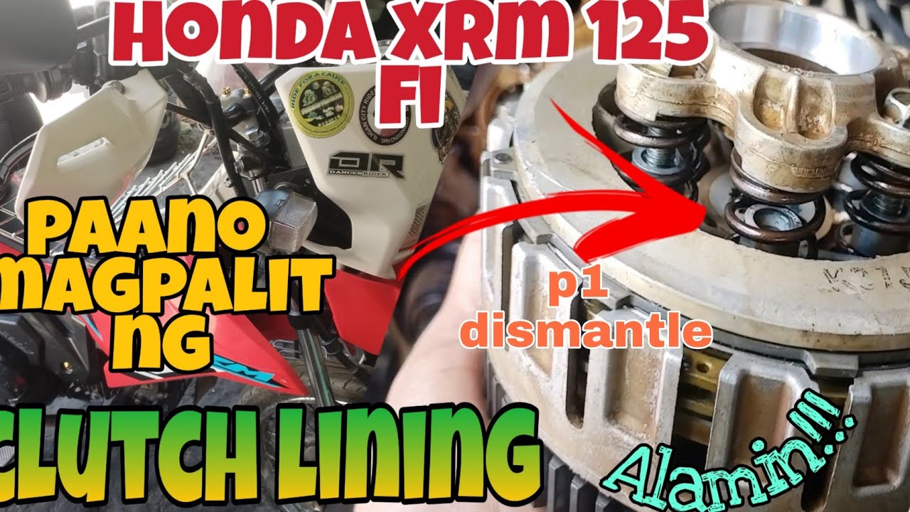 HONDA XRM 125 Fi PAANO MAGPALIT ng CLUTCH LINING part 1 dismantle. DIY Alamin.