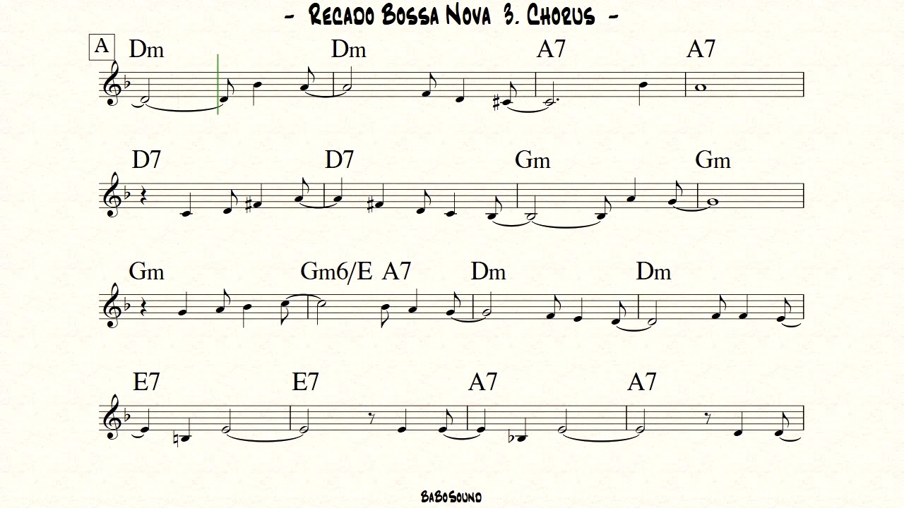 Recado Bossa Nova Backing Track (BPM 170)