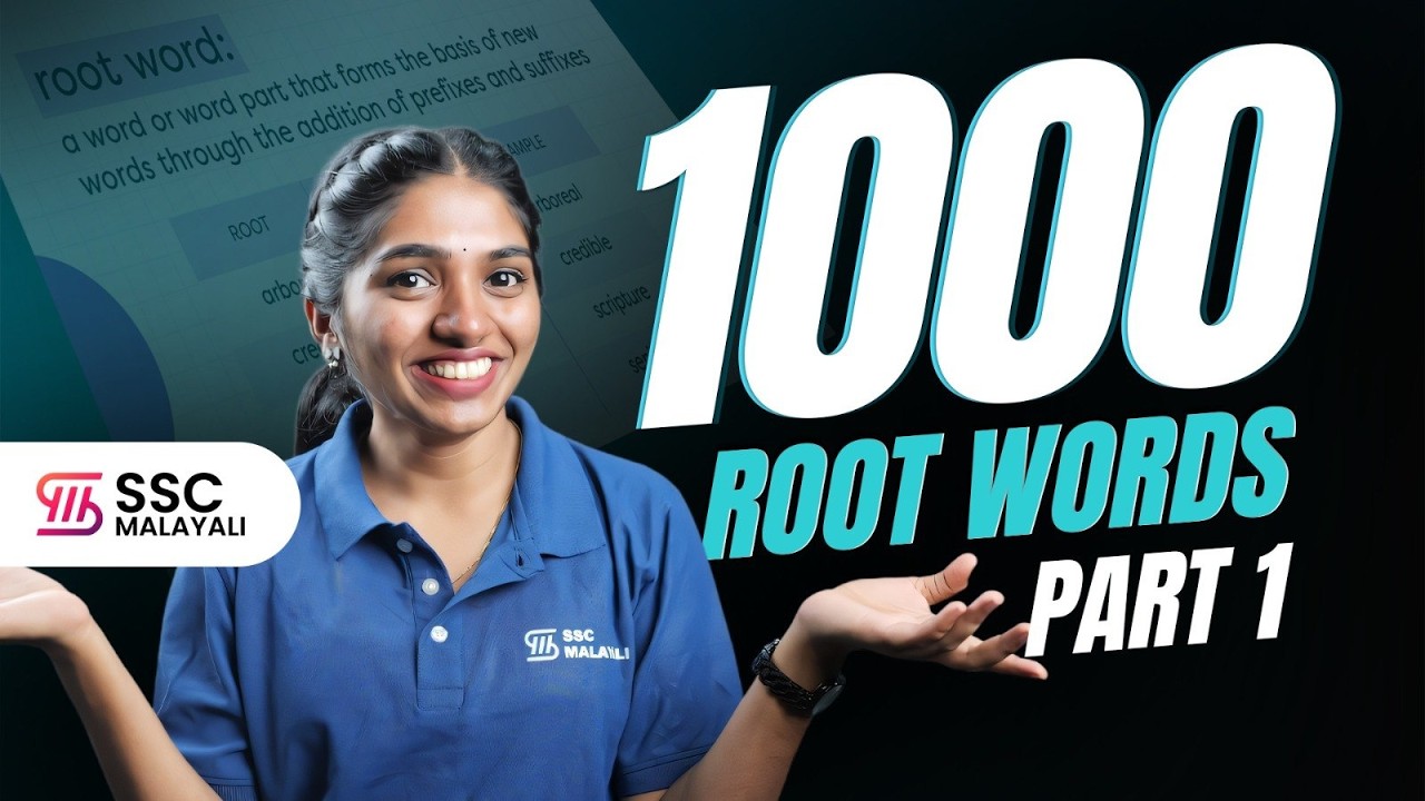 PART 1 || LOGY || VOCAB THROUGH ROOT WORDS #ssccgl2025   #sscmalayali