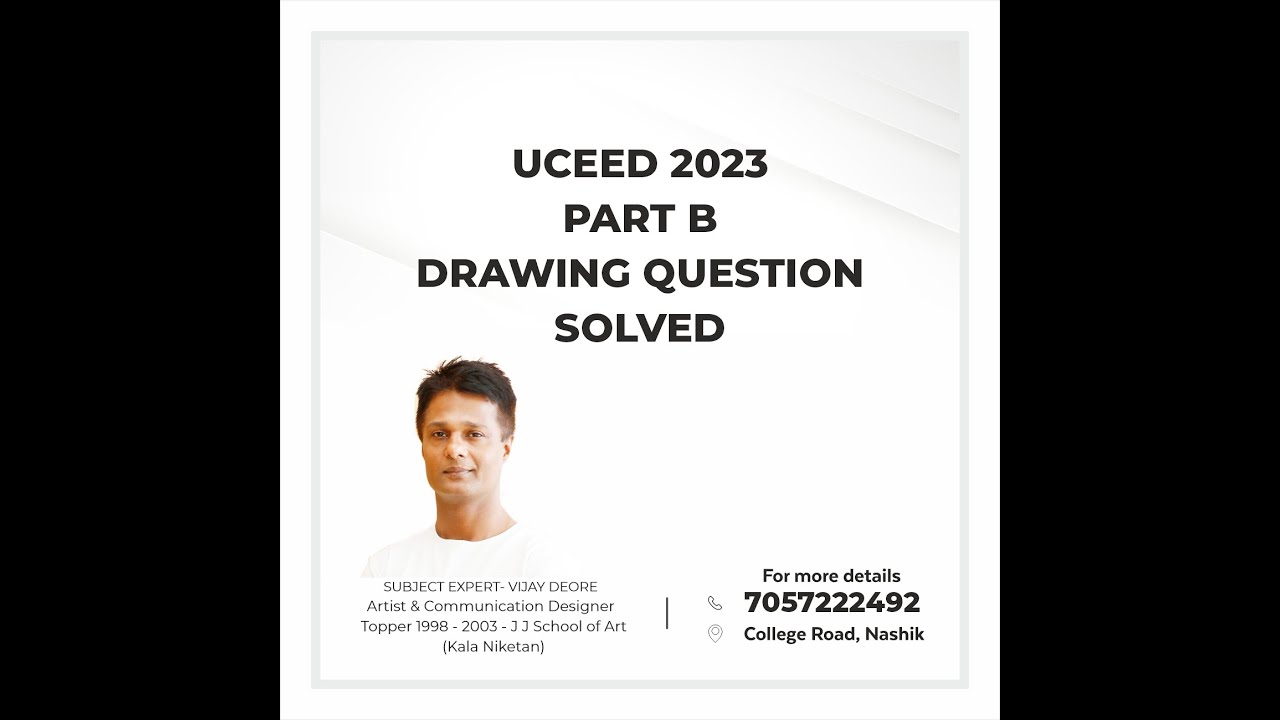 UCEED 2023   Drawing Paper solved by Vijay Deore