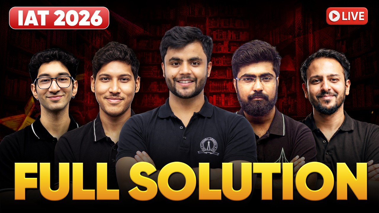 IAT 2026 Full Paper Solution 🚀 | Complete Question-by-Question Discussion