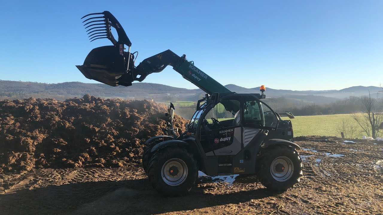 kramer KT 407 en démo au fumier