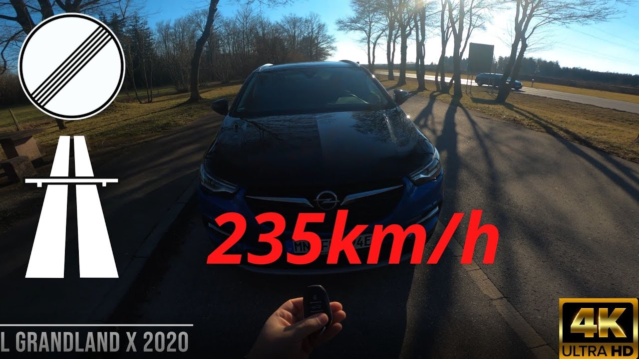 Opel Grandland X Hybrid4 AWD 2020 (300HP) POV Drive on German Autobahn|Top Speed 0-235km/h|4K