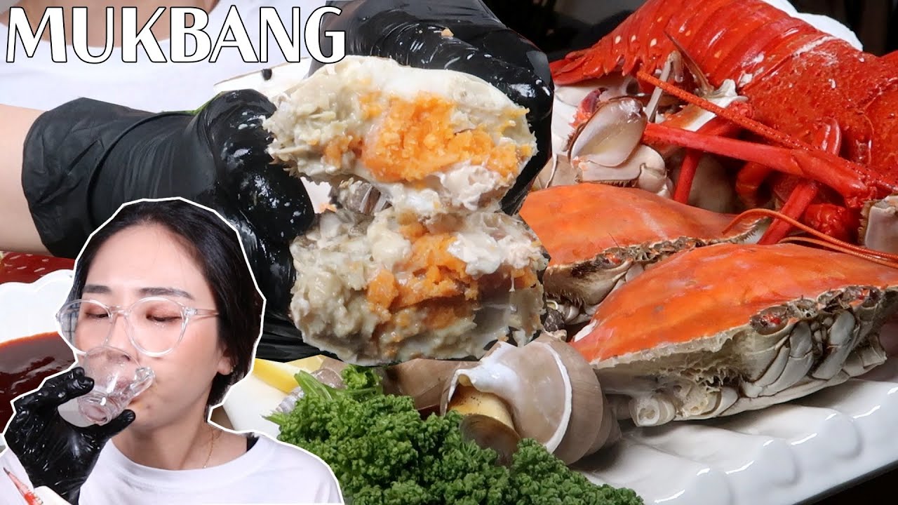 지금 꼭 드세요!!!알이 꽉찬 제철🦀암꽃게🦀 크레이피시🦞 먹방 STEAMED SWIMMING CRAB MUKBANG ワタリガニの蒸し物 Cua hấp Kepiting Kukus