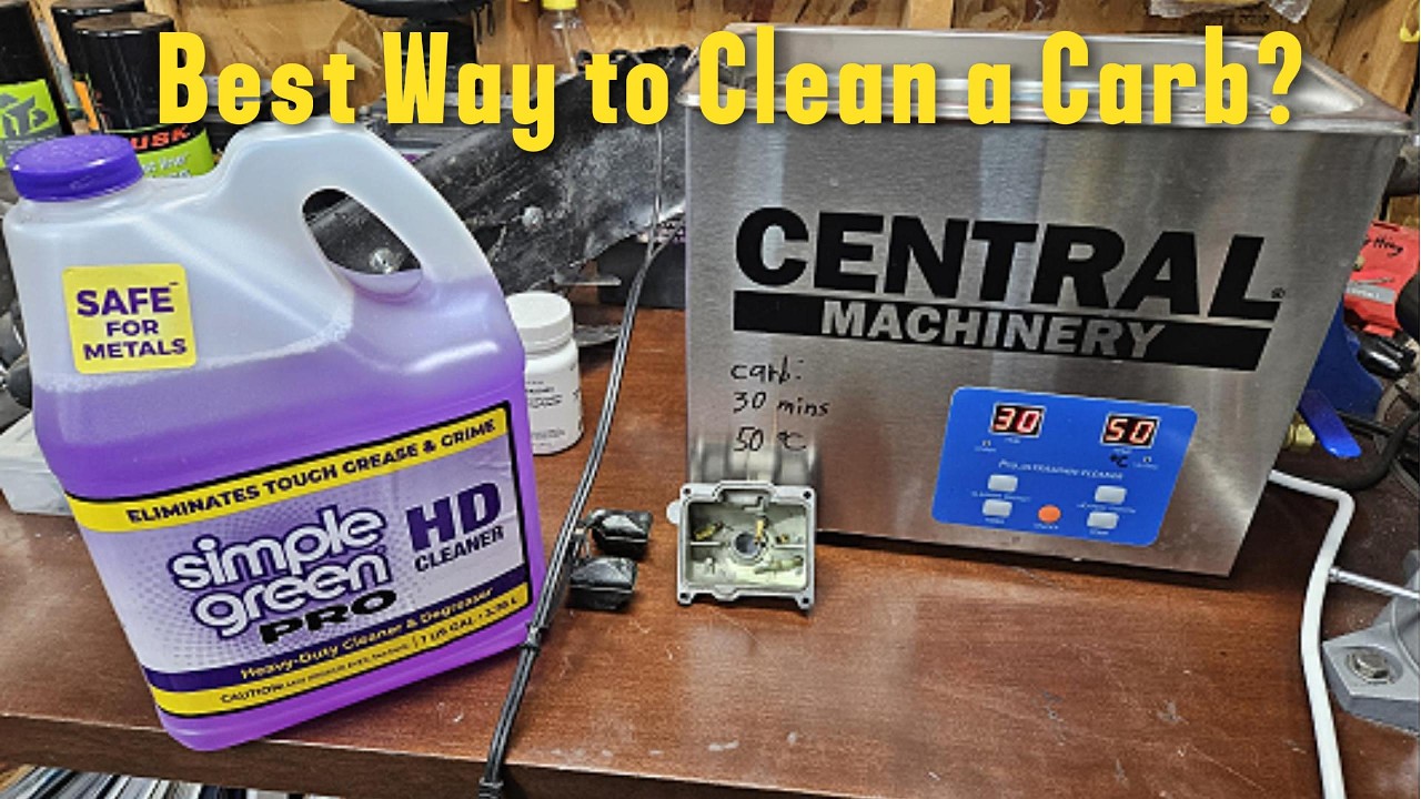 Using a Central Machinery 6L Ultrasonic Cleaner to Clean a Motorcycle Dirtbike Carburetor