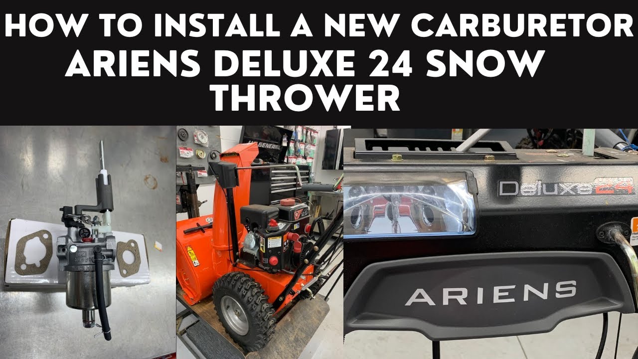 Ariens Deluxe 24 Snow Thrower Will Not Run. How to remove and Install a New Carburetor.