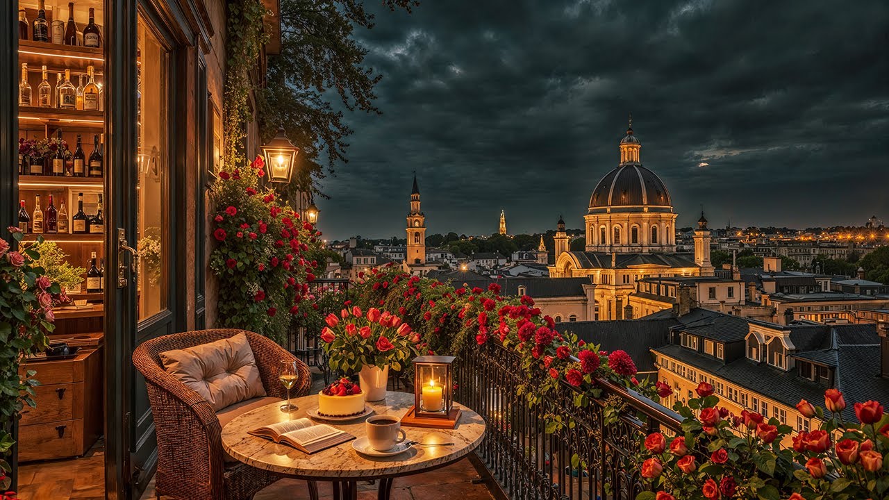 Vienna Balcony Night Jazz ☕ Calm Jazz Instrumental & Bossa Nova Music for Reading, Study, Relax