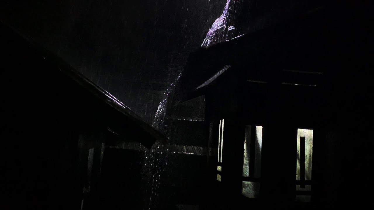 Heavy Rain on Roof All Night | Instant Deep Sleep