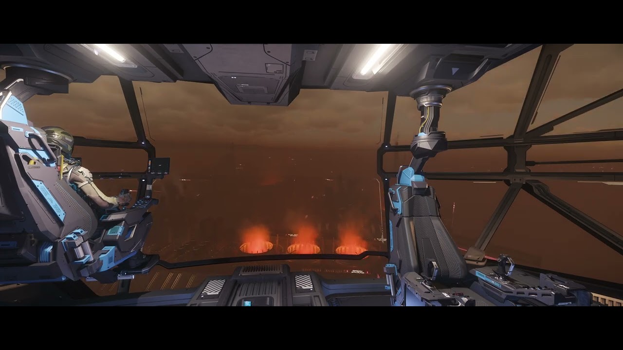 star citizen 4.6 vibing at lorville in the hermes cinematic flying