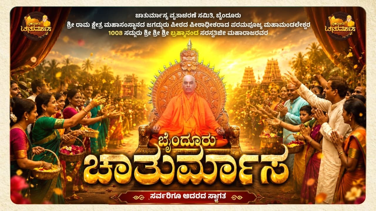 ಚಾತುರ್ಮಾಸ್ಯ ವೃತಾಚರಣೆ ಸಮಿತಿ, ಬೈಂದೂರು  || ಬೈಂದೂರು  ಚಾತುರ್ಮಾಸ  || V4NEWS LIVE