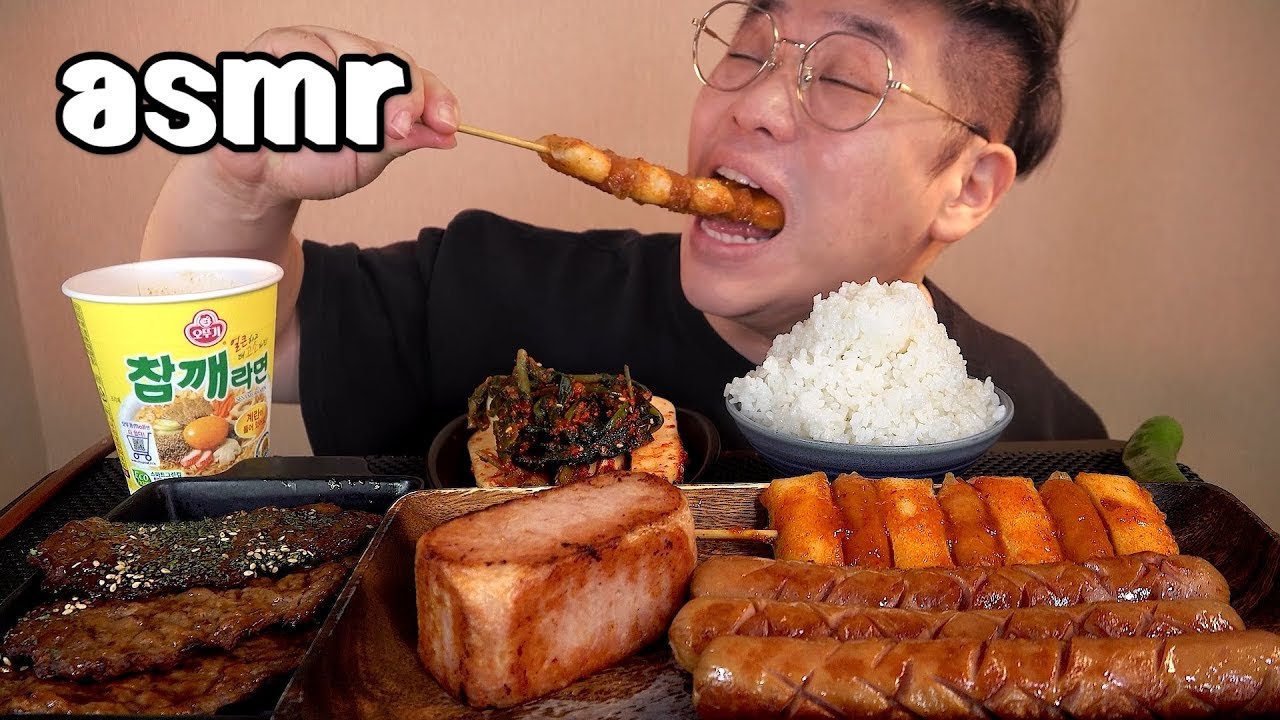 먹방창배 햄특집  불량식품같은데 왜이런게 맛있고 자꾸 당기냐 맛사운드 레전드 sausages Ham mukbang Legend koreanfood asmr
