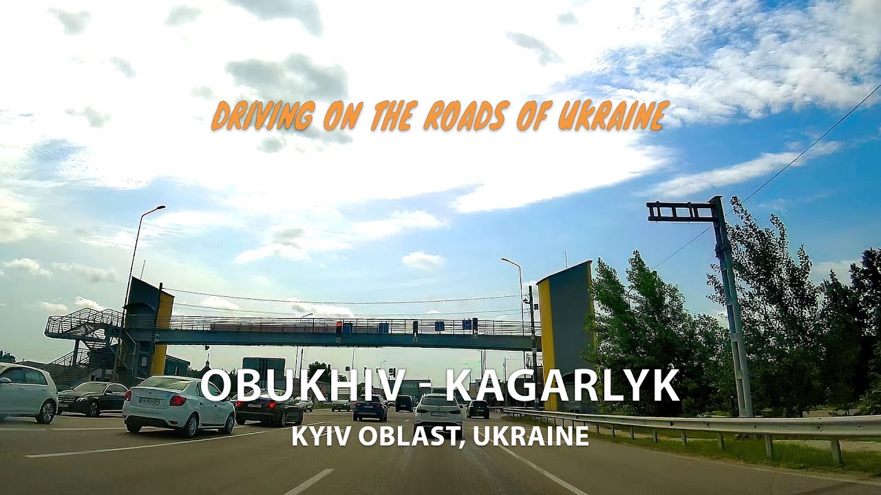Journey from Obukhiv to Kagarlyk (Highway H01), Kyiv Oblast, Ukraine / Beautiful summer Ukrainian