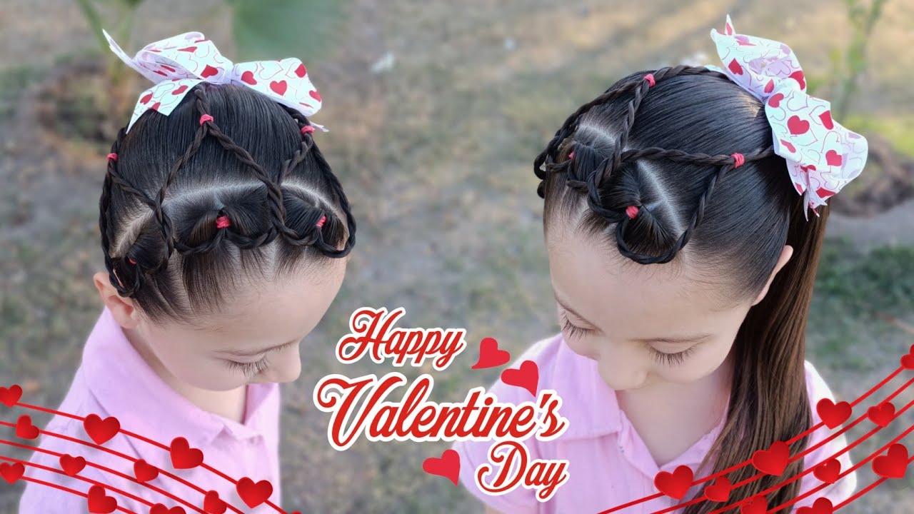 PEINADO PARA NIÑAS DE CORAZÓNES 💖 FÁCIL & BONITO