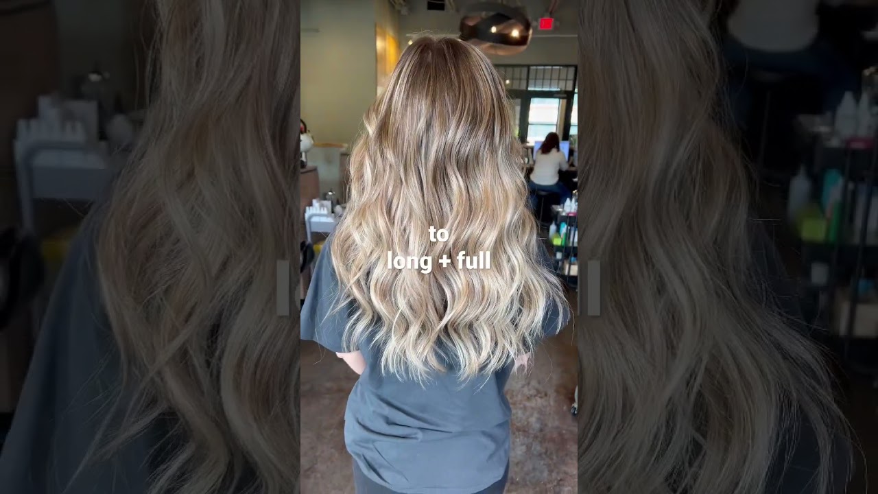 Wearing two rows of handtied extensions