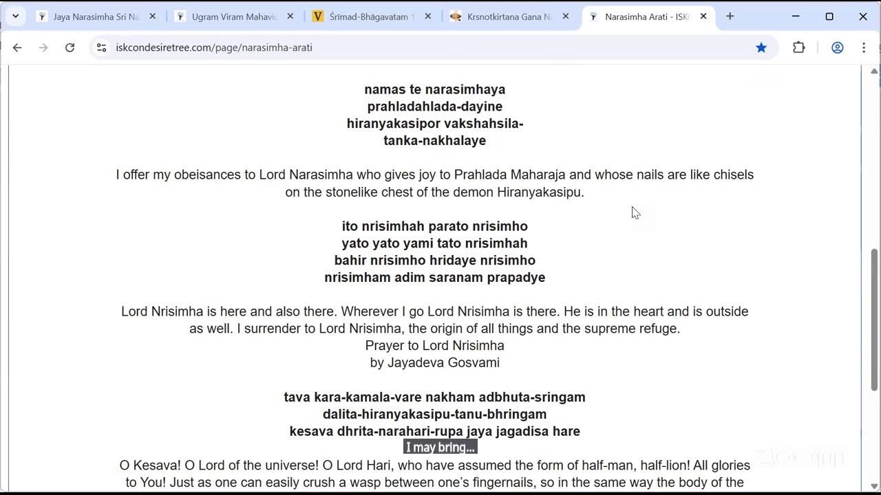 Srimad Bhagavatam 1.3.44 by HG Gaurangi Devi Dasi 