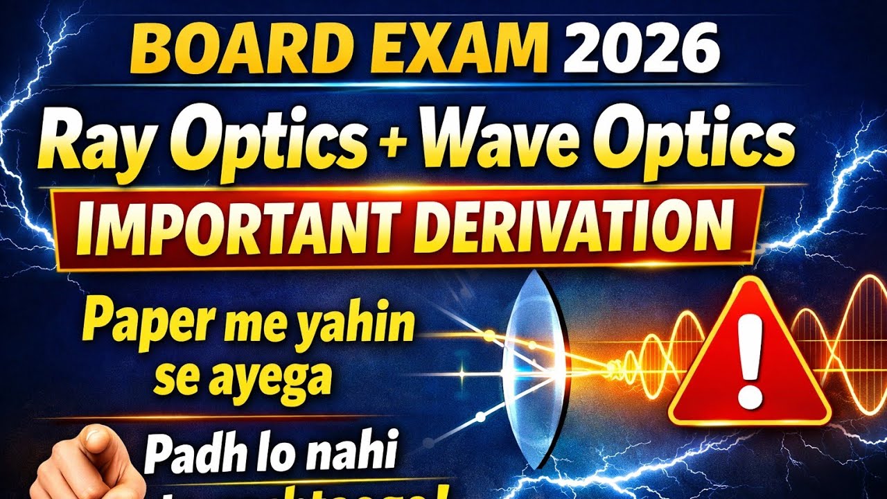 Class 12 Physics|| Ray Optics + Wave Optics + Dual Nature || Most Important || 📜 यही आएगा 