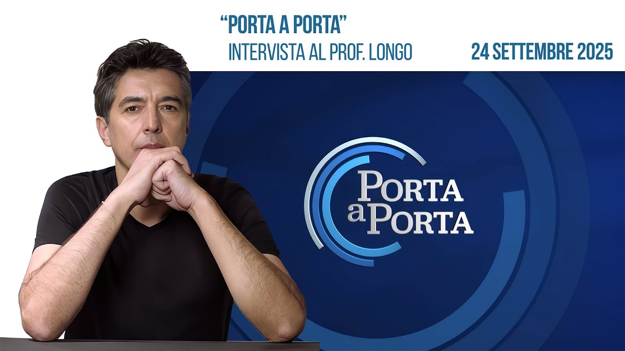 Intervista al Prof. Valter Longo Rai 1 - Porta a Porta 24 Settembre 2025