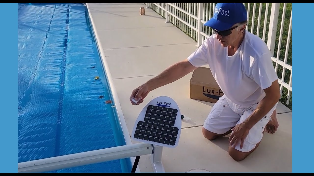 DIY  pool solar blanket reel attaching the motor in 4 minutes Oct 2024