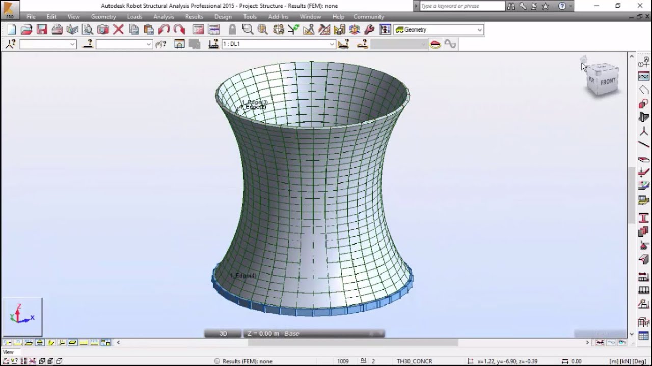 Exercise 10 - Part 2 - Shell Structures (Robot Structural Analysis)