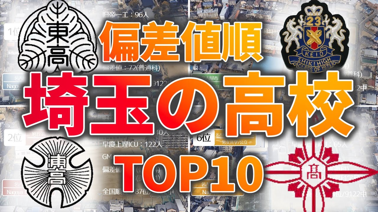 埼玉県の高校偏差値TOP10【ランキング】 #ランキング  #高校受験