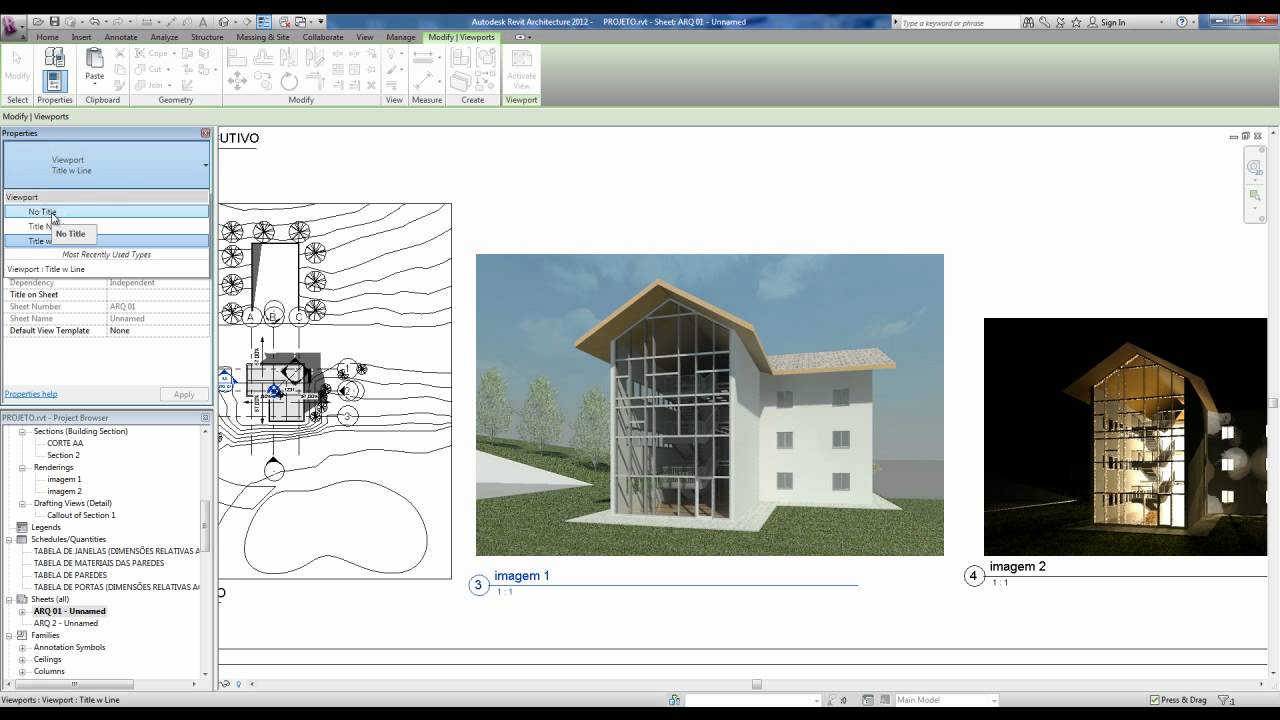 REVIT 2012 - TUTORIAL 27 - CRIANDO PRANCHAS E IMPRIMINDO