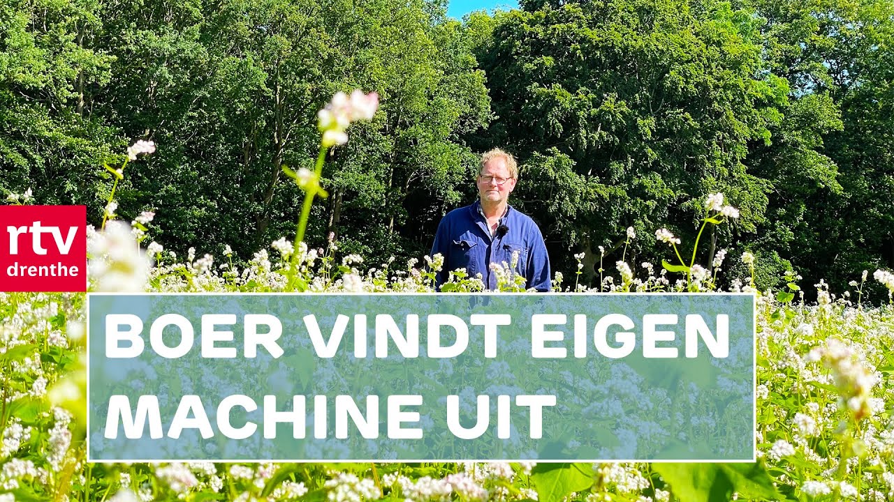 Drentse boer bouwt combine om te oogsten | RTV Drenthe