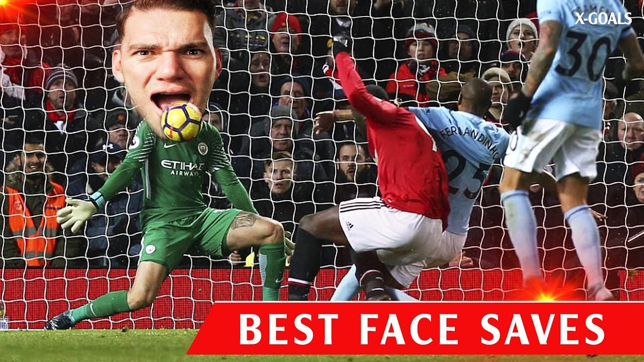 ⚽ BEST GOALKEEPER FACE SAVES &bull; FUNNY FOOTBALL HEADSHOT
