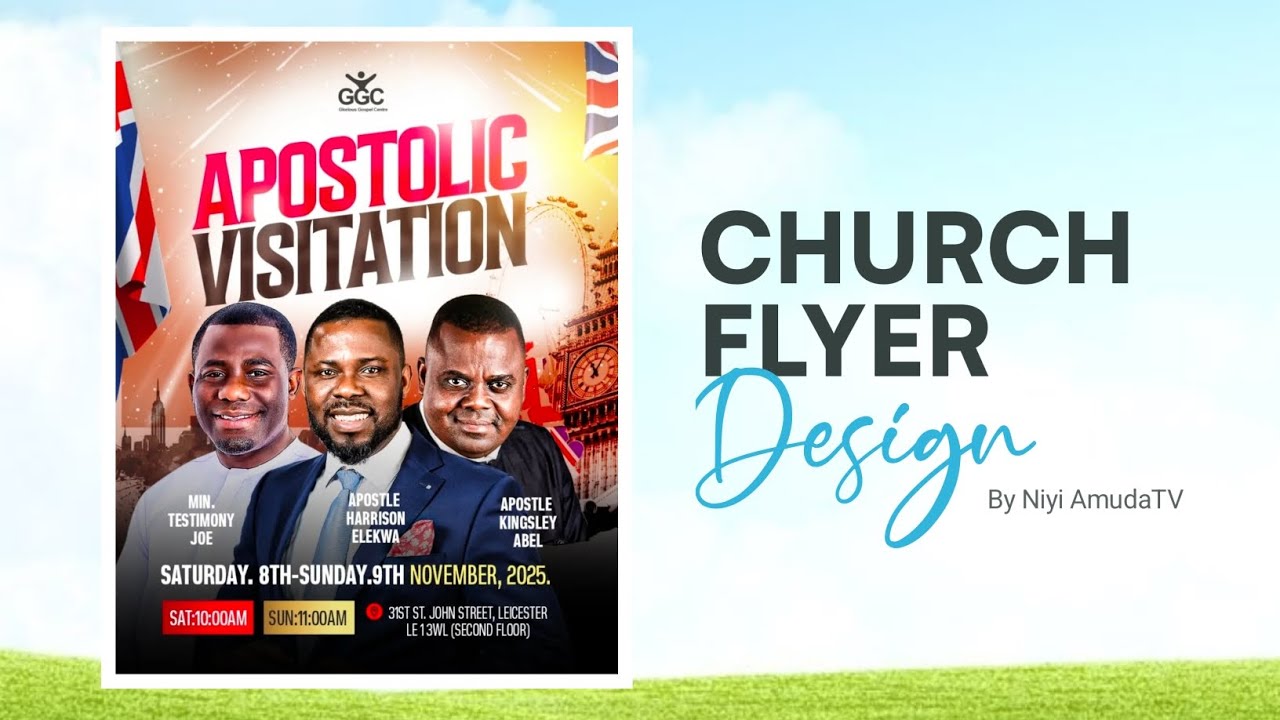 Amazing Church Flyer Design in Pixellab || Mobile Graphic Design