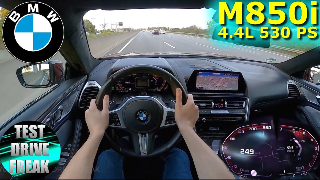 2022 BMW M850i Gran Coupe xDrive 530 PS TOP SPEED AUTOBAHN DRIVE POV