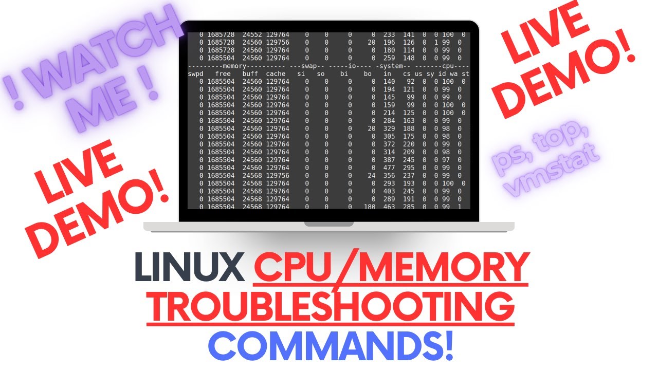 Linux CPU & Memory Troubleshooting Commands - For Work & Interviews