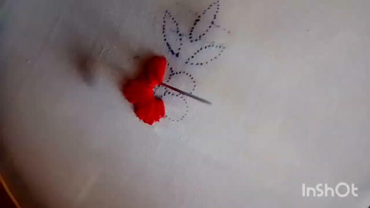 Beautiful and easy flower, hand embroidery stitch,#embroidrey#