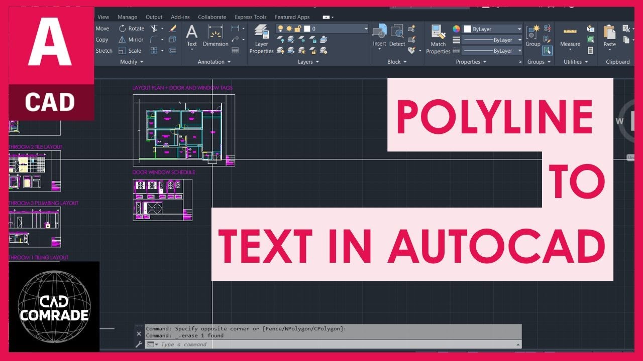 Преобразование полилинии PDF-файла в текст в AutoCAD