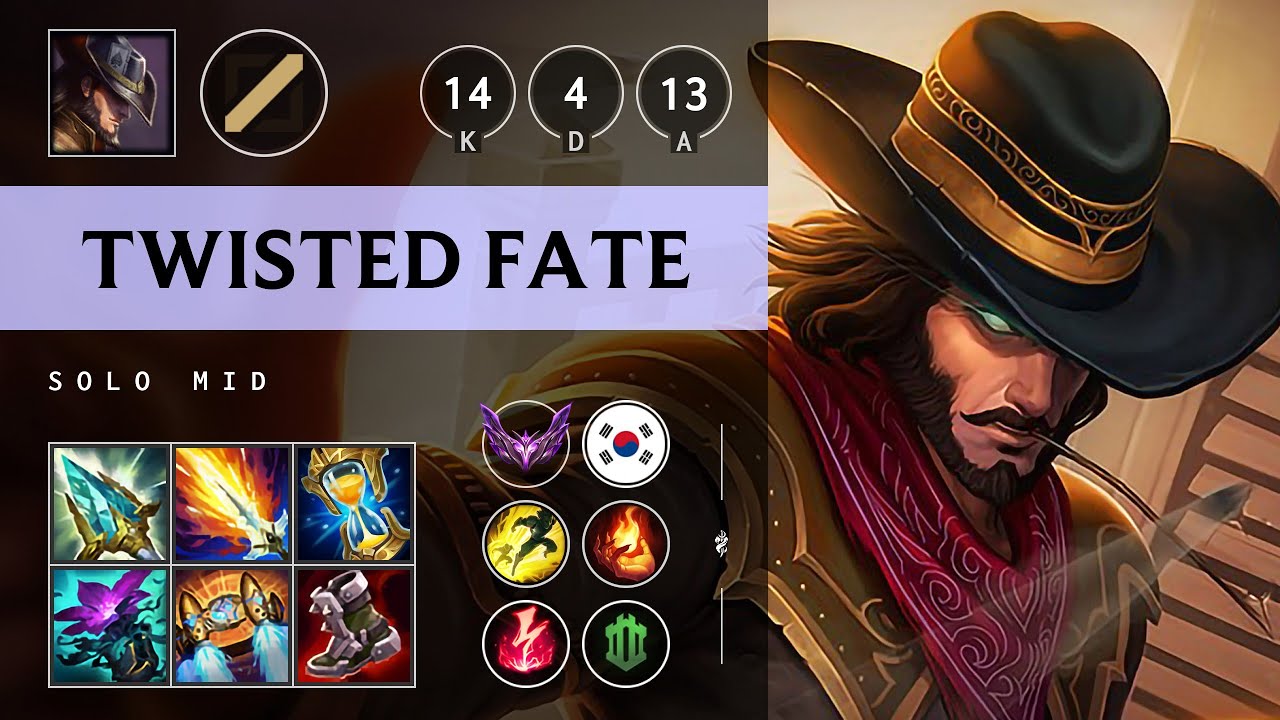 Twisted Fate Mid vs Yone: Dominating - KR Master Patch 14.18